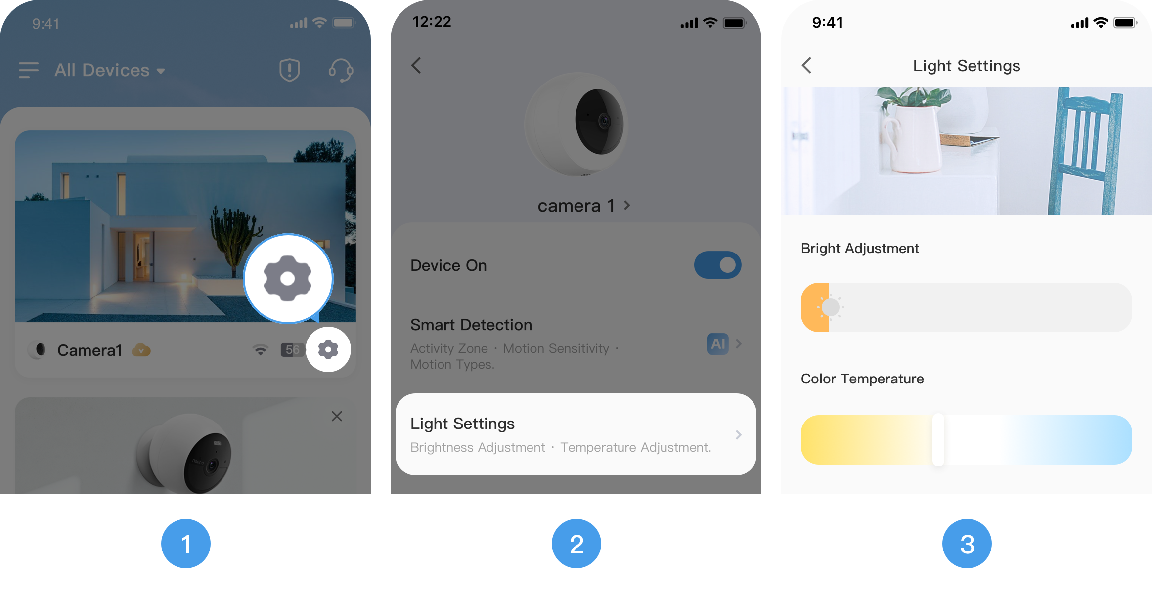 Brightness and Color Temperature Adjustment Noorio