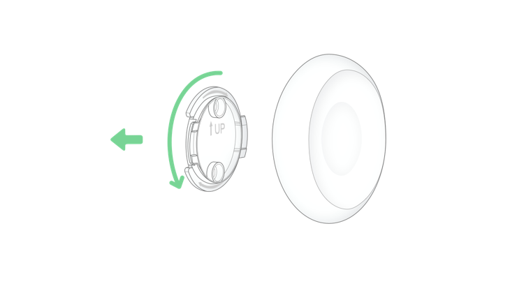 Tournez le support magnétique dans le sens des aiguilles d'une montre pour installer la caméra de sécurité sans fil