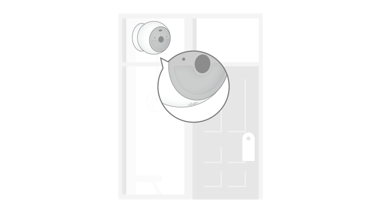 attach to Noorio security camera to the bracket
